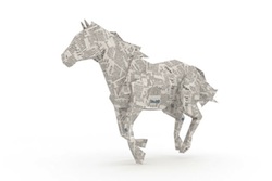 Picture illustrating taming galloping news from different sources