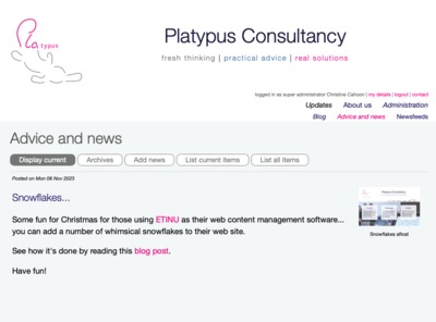 http://www.platypusconsultancy.com/cgi-bin/newsitems?instanceID=1